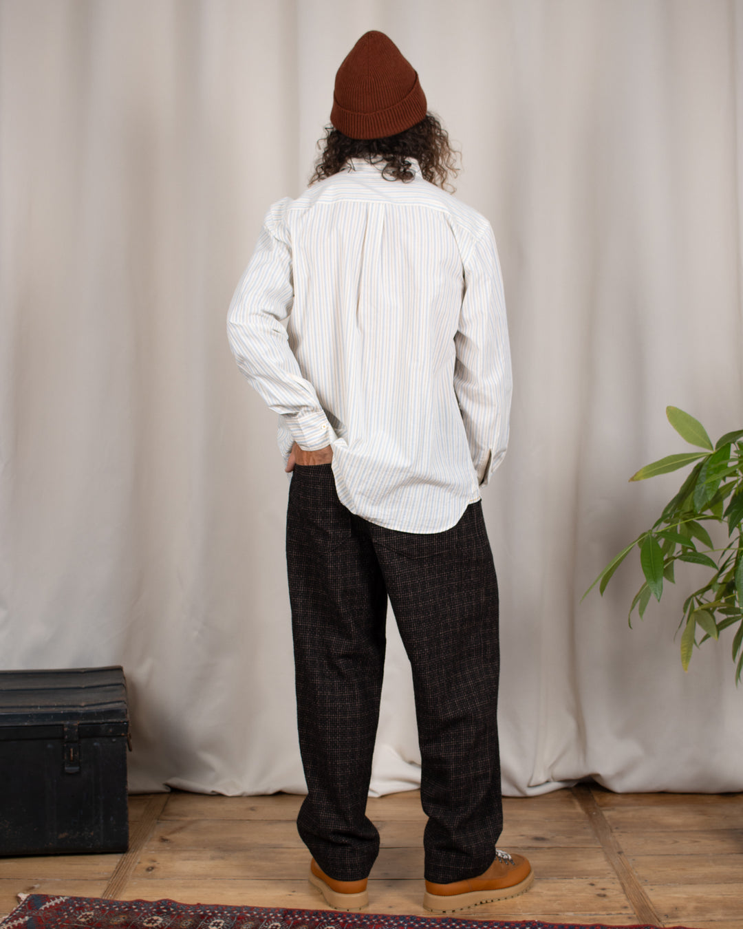 Duke Pant Cedar Check Brown