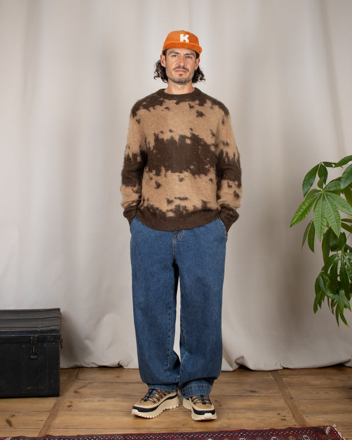 Mohair Splatter Sweater Taupe Splatter