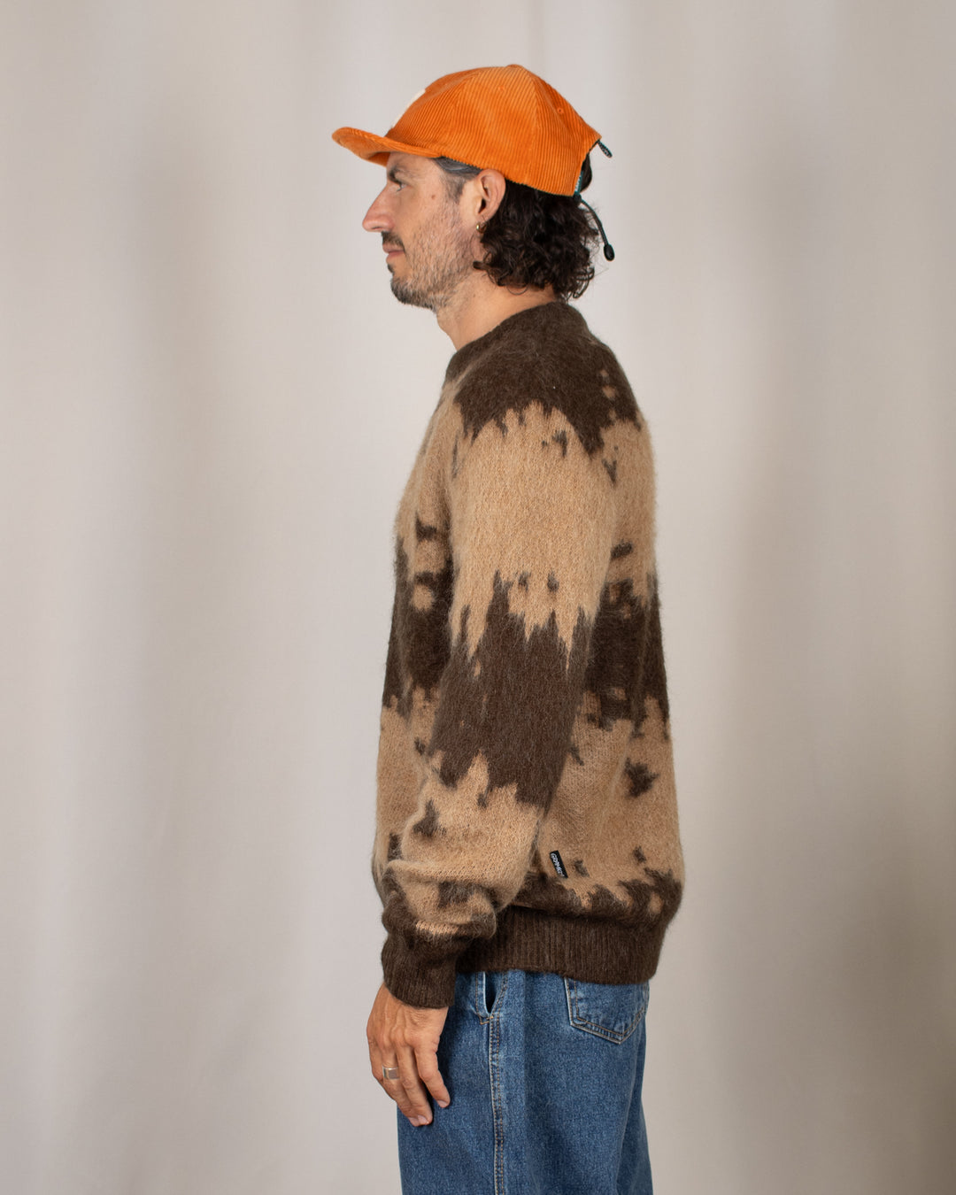 Mohair Splatter Sweater Taupe Splatter