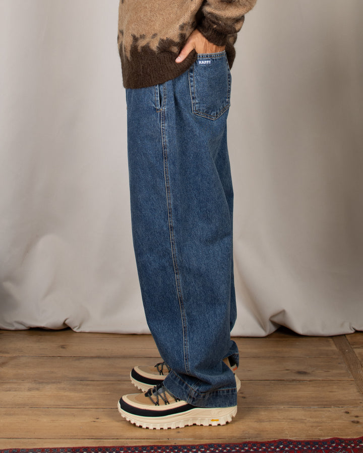 Washed Loose Denim Mid Blue