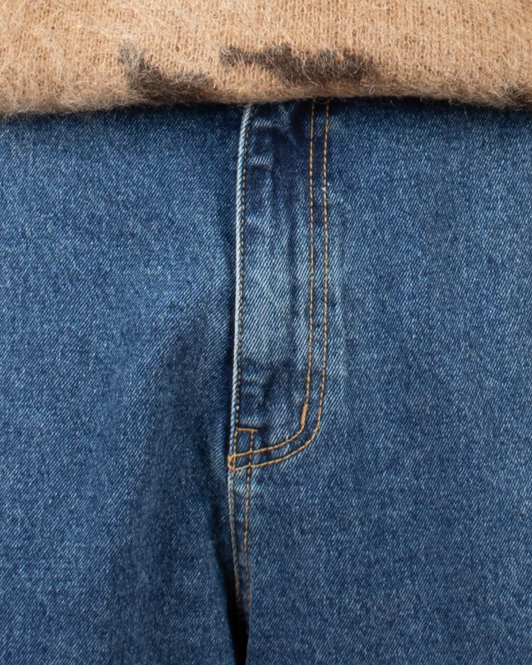 Washed Loose Denim Mid Blue