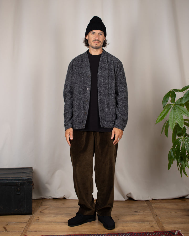 Advance Cardigan Wool Mix Knit Grey Marl