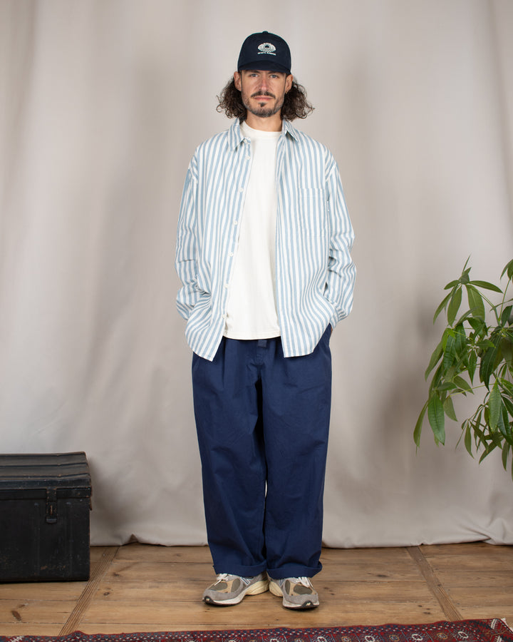 Melange Stripe Shirt Sky Blue