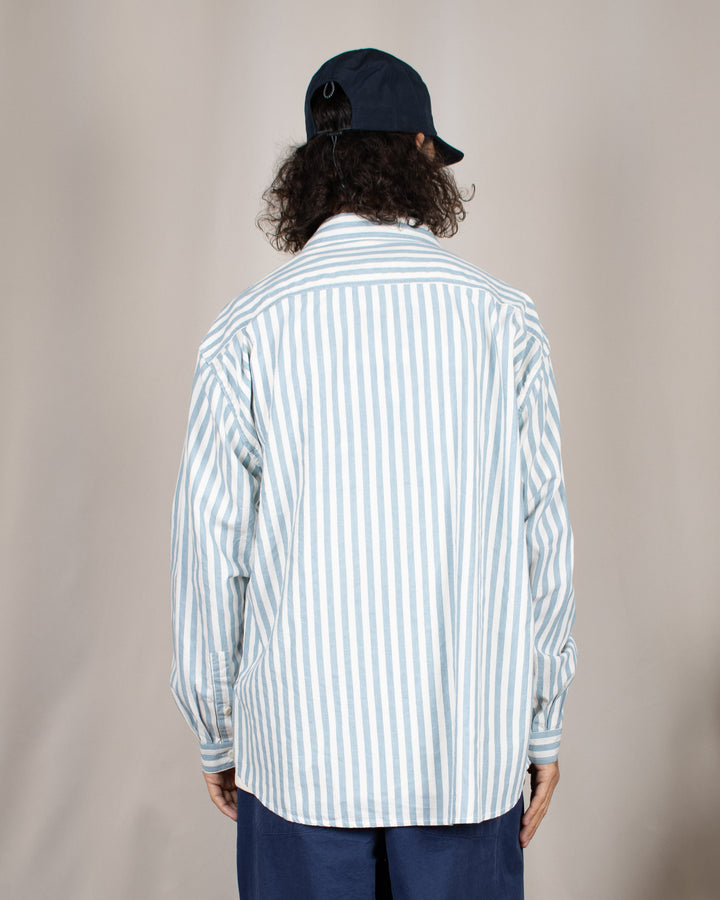 Melange Stripe Shirt Sky Blue