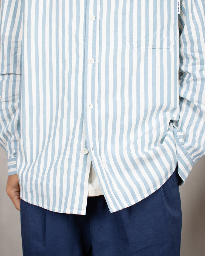 Melange Stripe Shirt Sky Blue