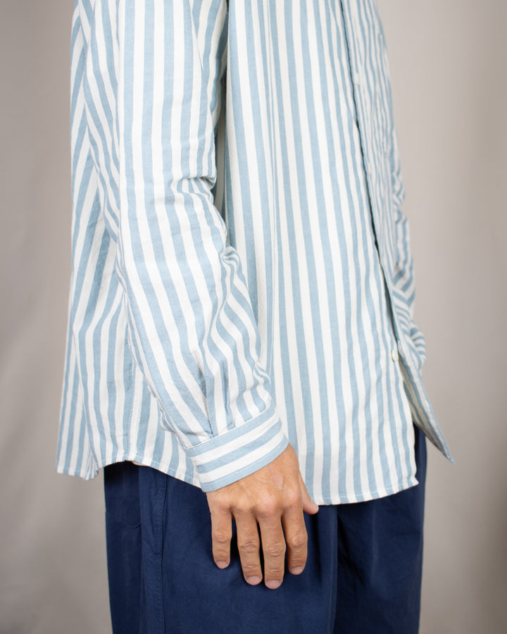 Melange Stripe Shirt Sky Blue