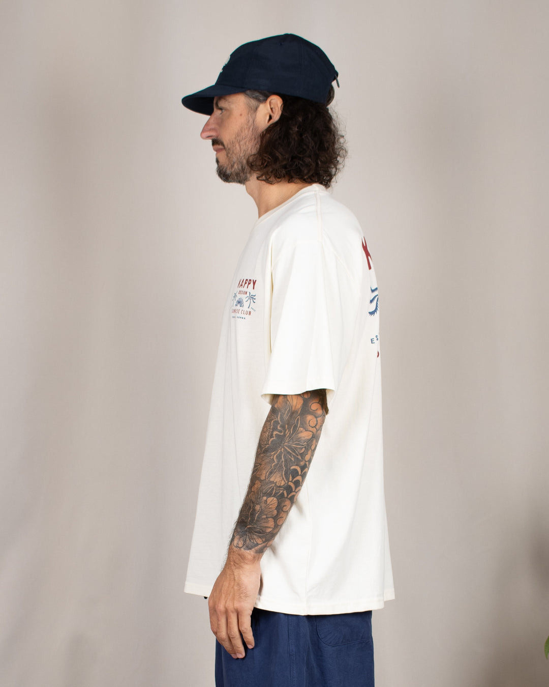 Palm Coast Half T-Shirt Cream