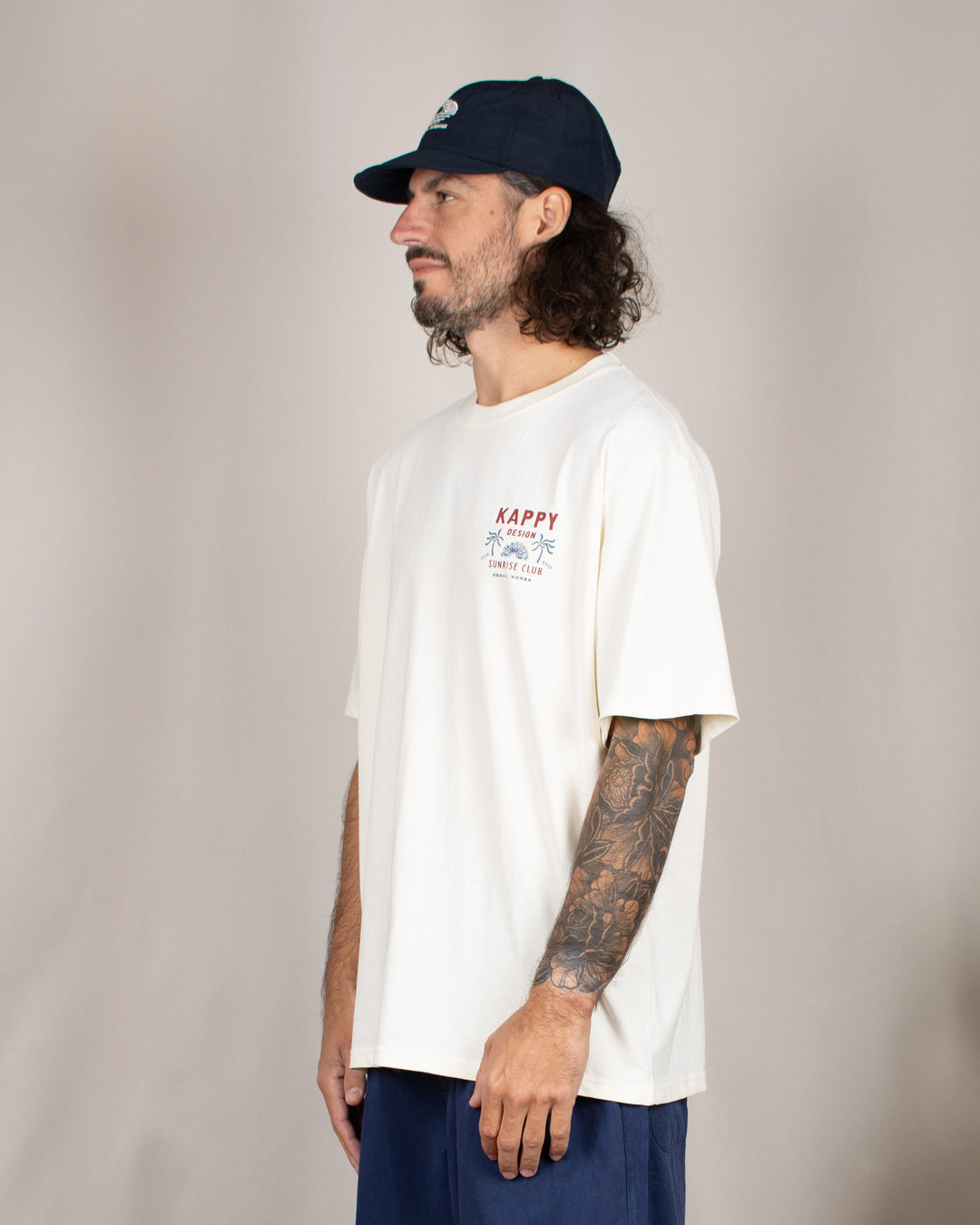 Palm Coast Half T-Shirt Cream