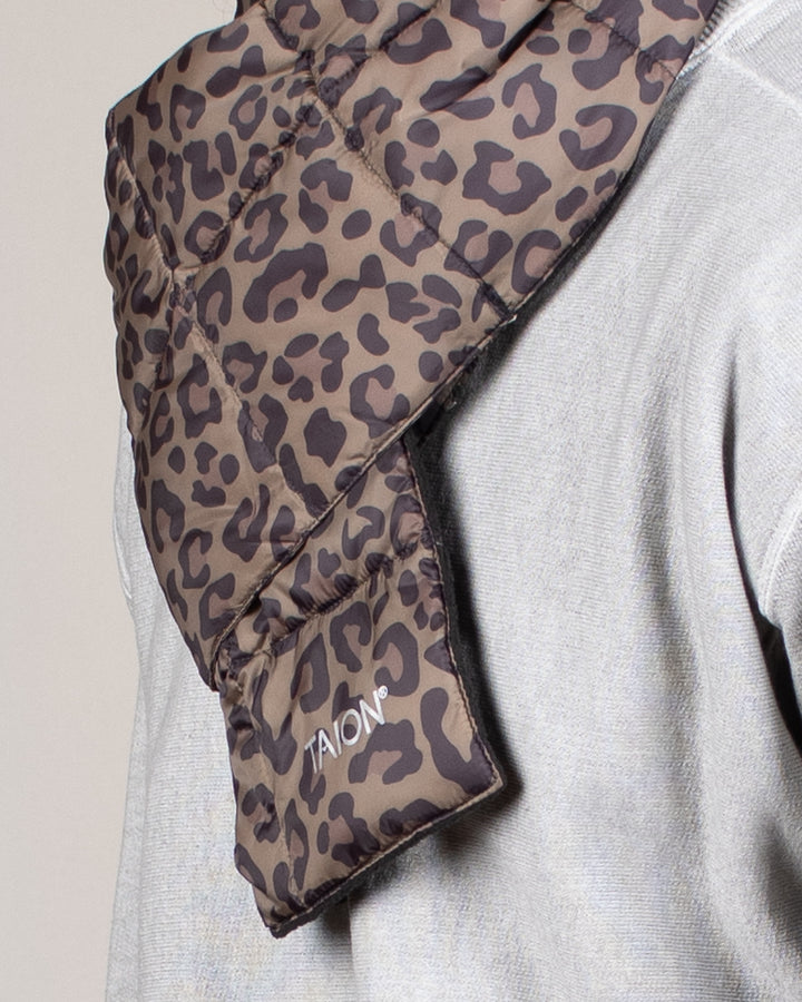 Basic Down Scarf D.Leopard