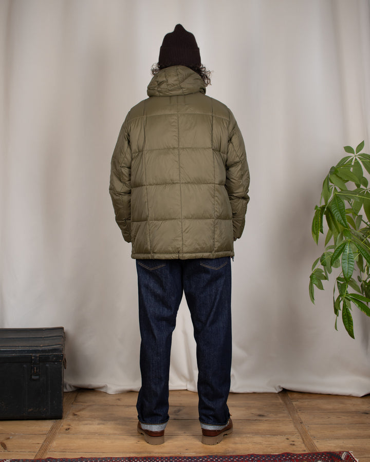 Mountain Hooded Fly-Front Volume Down Jacket D.Olive
