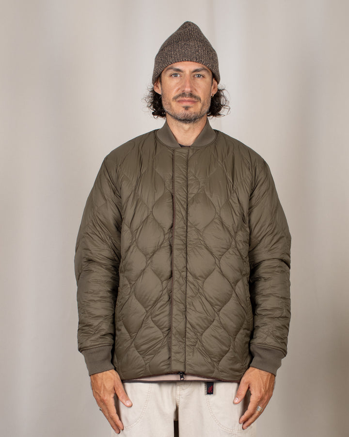 Reversible MA-1 Faux Wool Down Jacket D.BRN×D.OLV