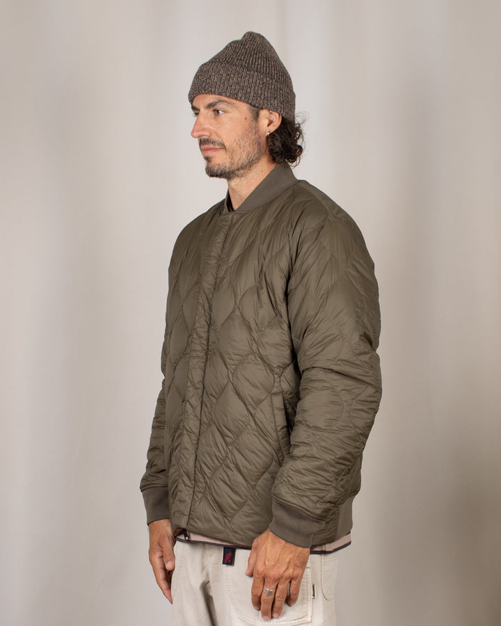 Reversible MA-1 Faux Wool Down Jacket D.BRN×D.OLV