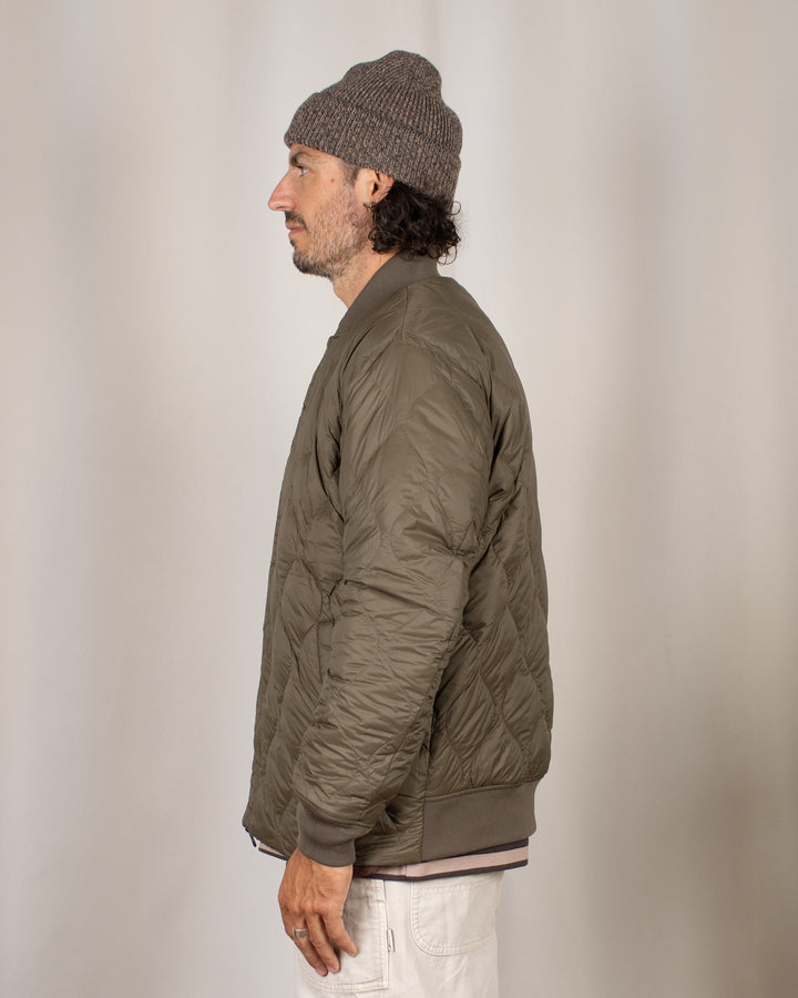 Reversible MA-1 Faux Wool Down Jacket D.BRN×D.OLV