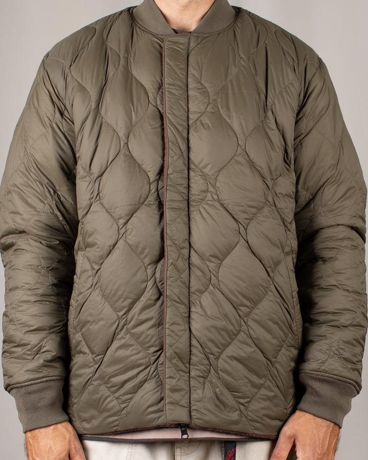 Reversible MA-1 Faux Wool Down Jacket D.BRN×D.OLV