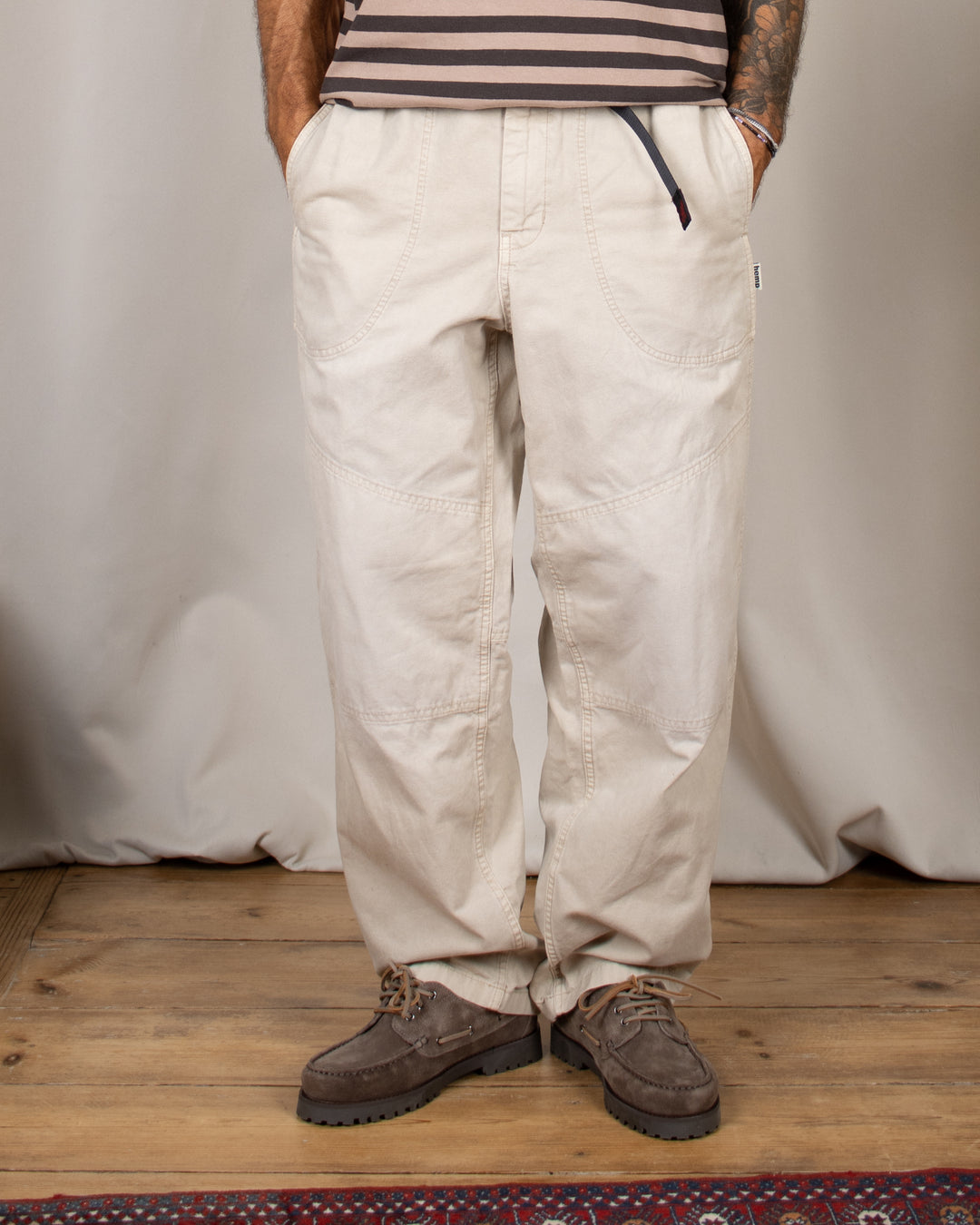 Hemp Canvas Double Knee Pant Storm Pigment