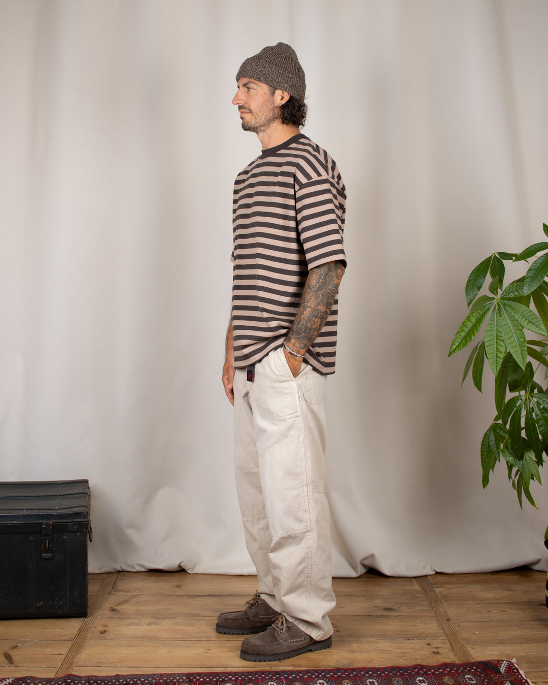 Hemp Canvas Double Knee Pant Storm Pigment