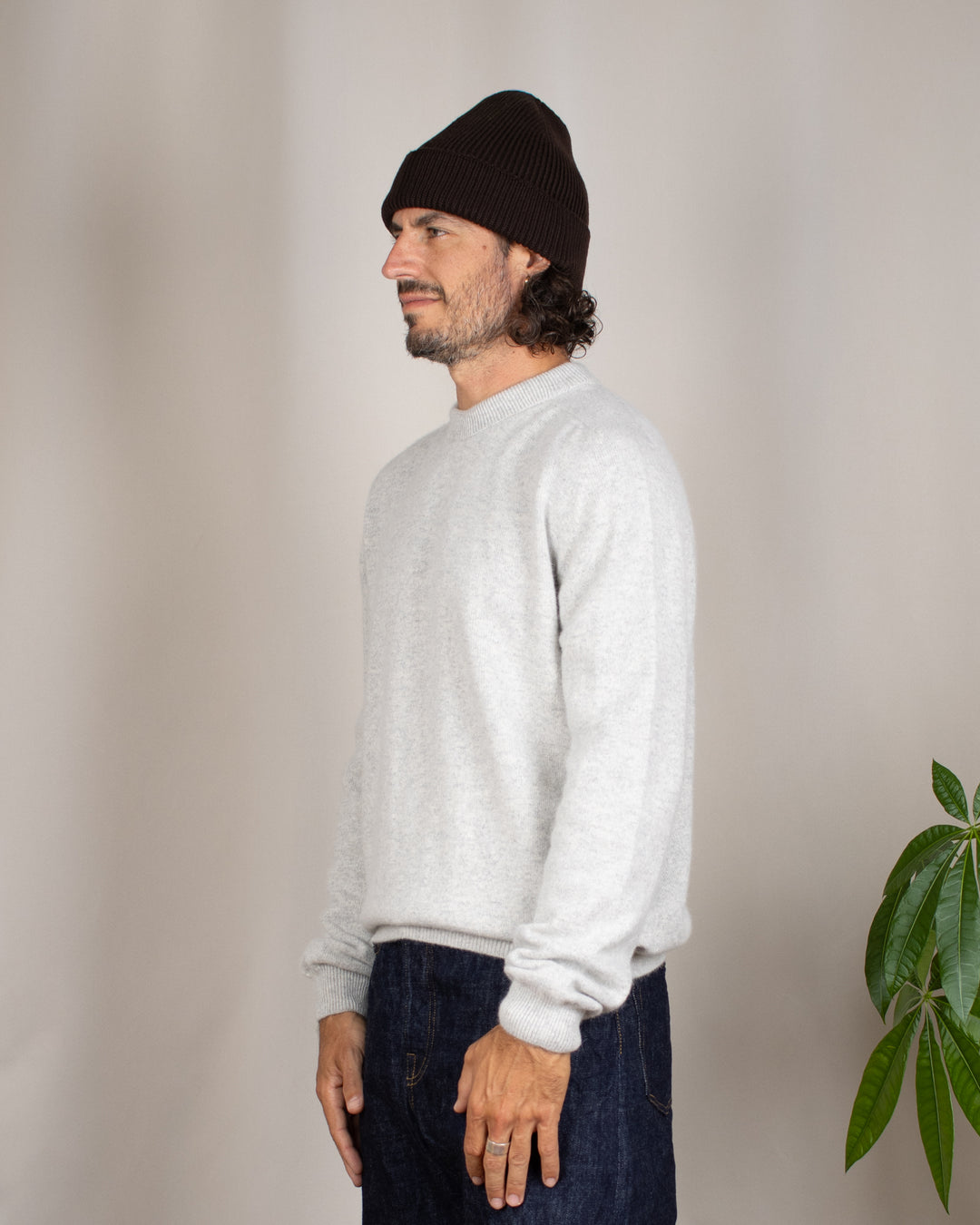 Armen Crew-Neck Jumper Silver