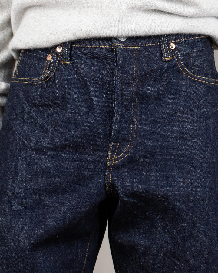 0815 13.5oz Denim Loose Fit One Wash Indigo