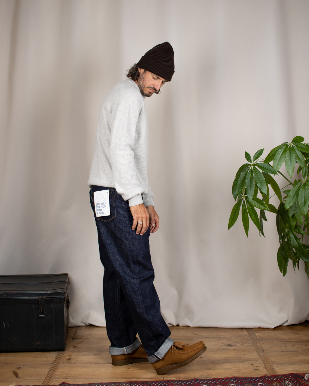 0815 13.5oz Denim Loose Fit One Wash Indigo