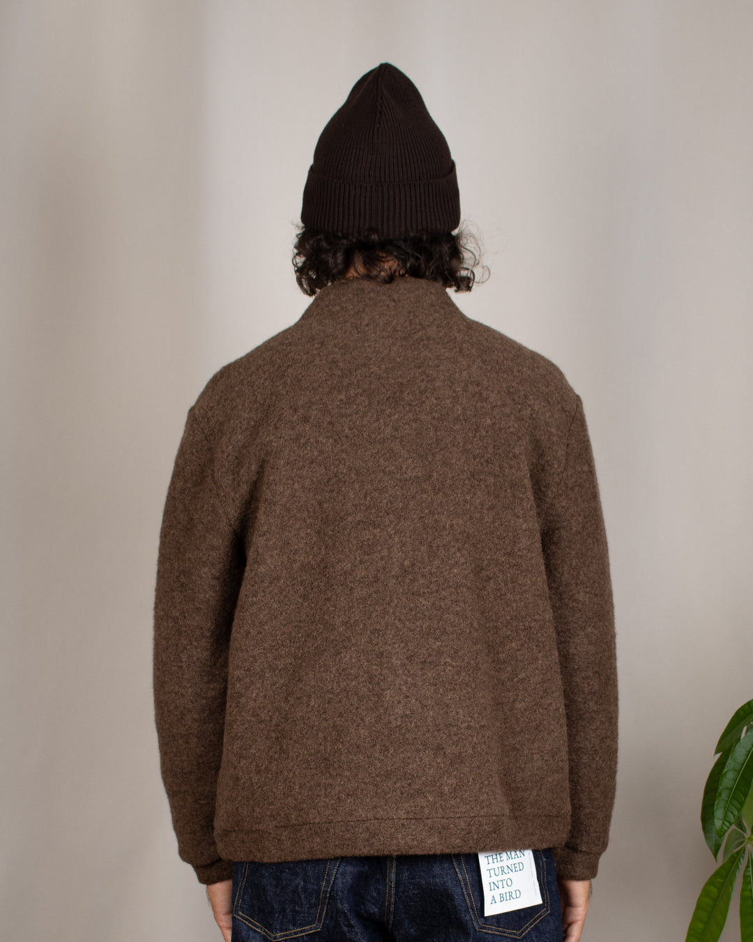 Advance Cardigan Wool Fleece Brown Marl