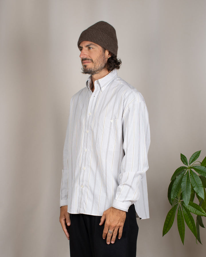 Long Sleeve Baggy Shirt Organic Cotton Thousand Stripes 2
