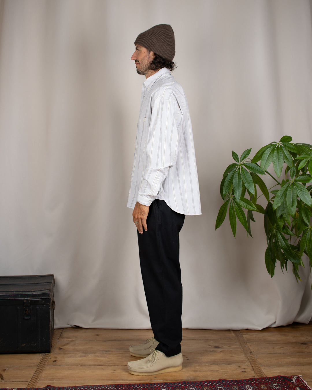 Long Sleeve Baggy Shirt Organic Cotton Thousand Stripes 2