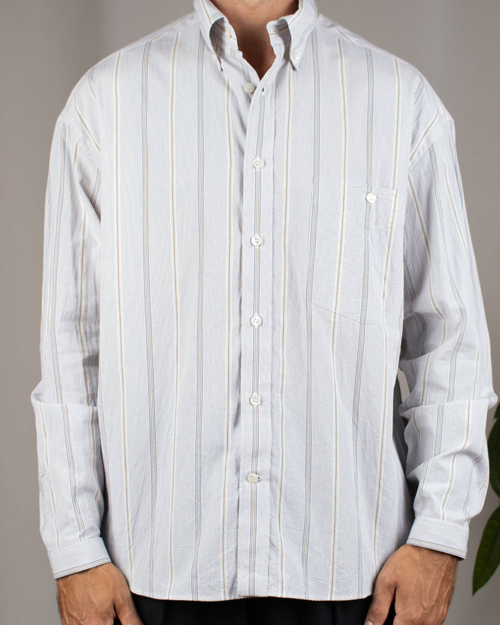 Long Sleeve Baggy Shirt Organic Cotton Thousand Stripes 2