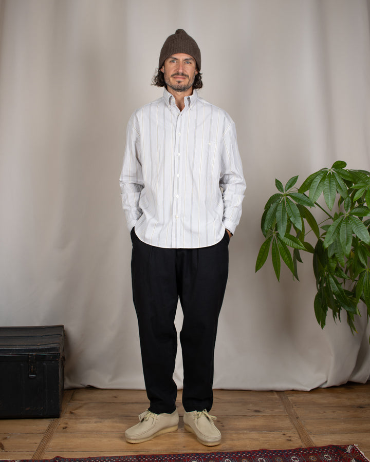Long Sleeve Baggy Shirt Organic Cotton Thousand Stripes 2