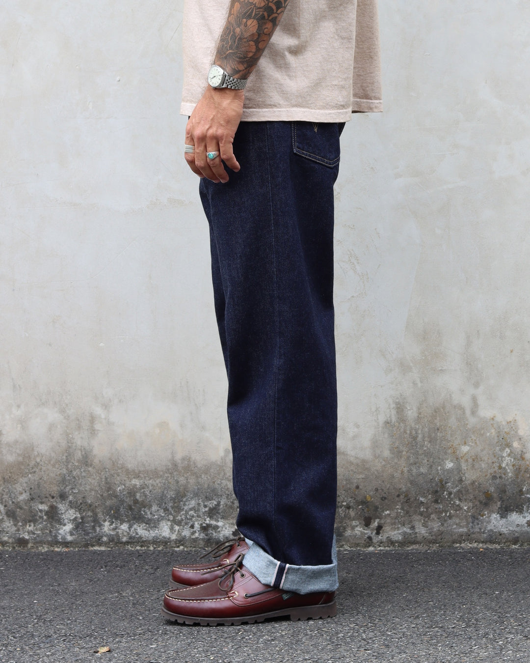 Loose Jeans Kurabo Red selvedge Blue Rinsed