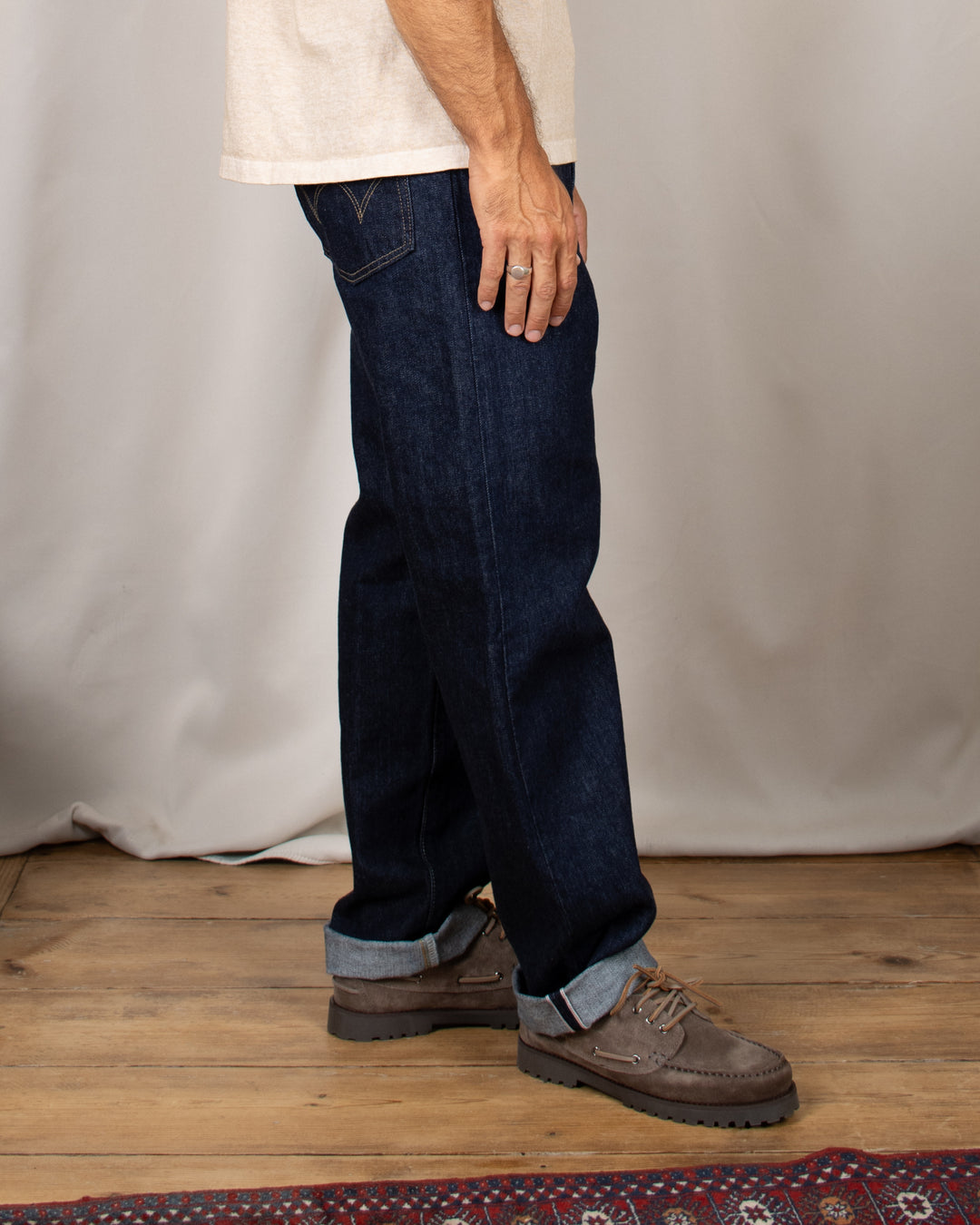 Loose Jeans Kurabo Red selvedge Blue Rinsed