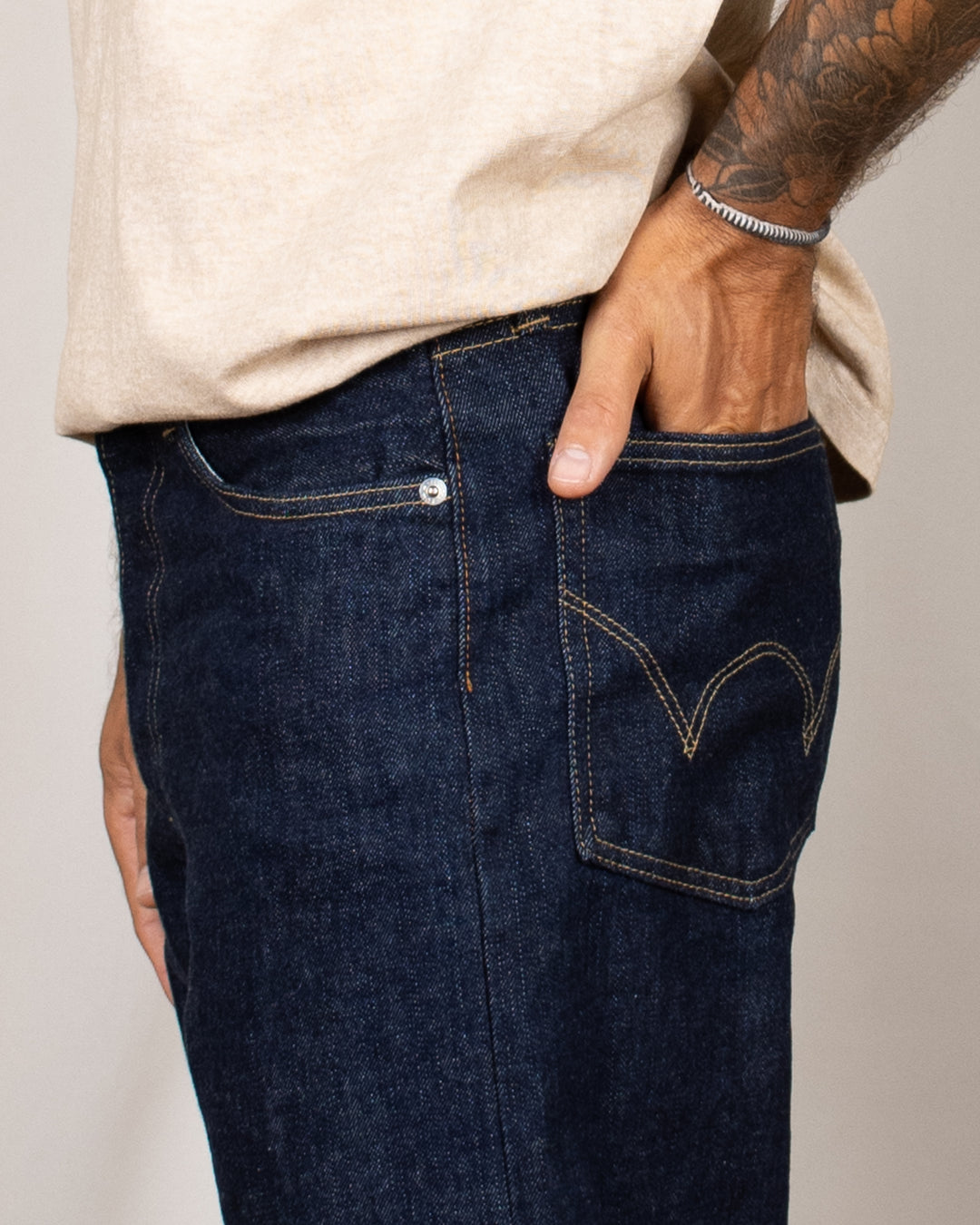 Loose Jeans Kurabo Red selvedge Blue Rinsed