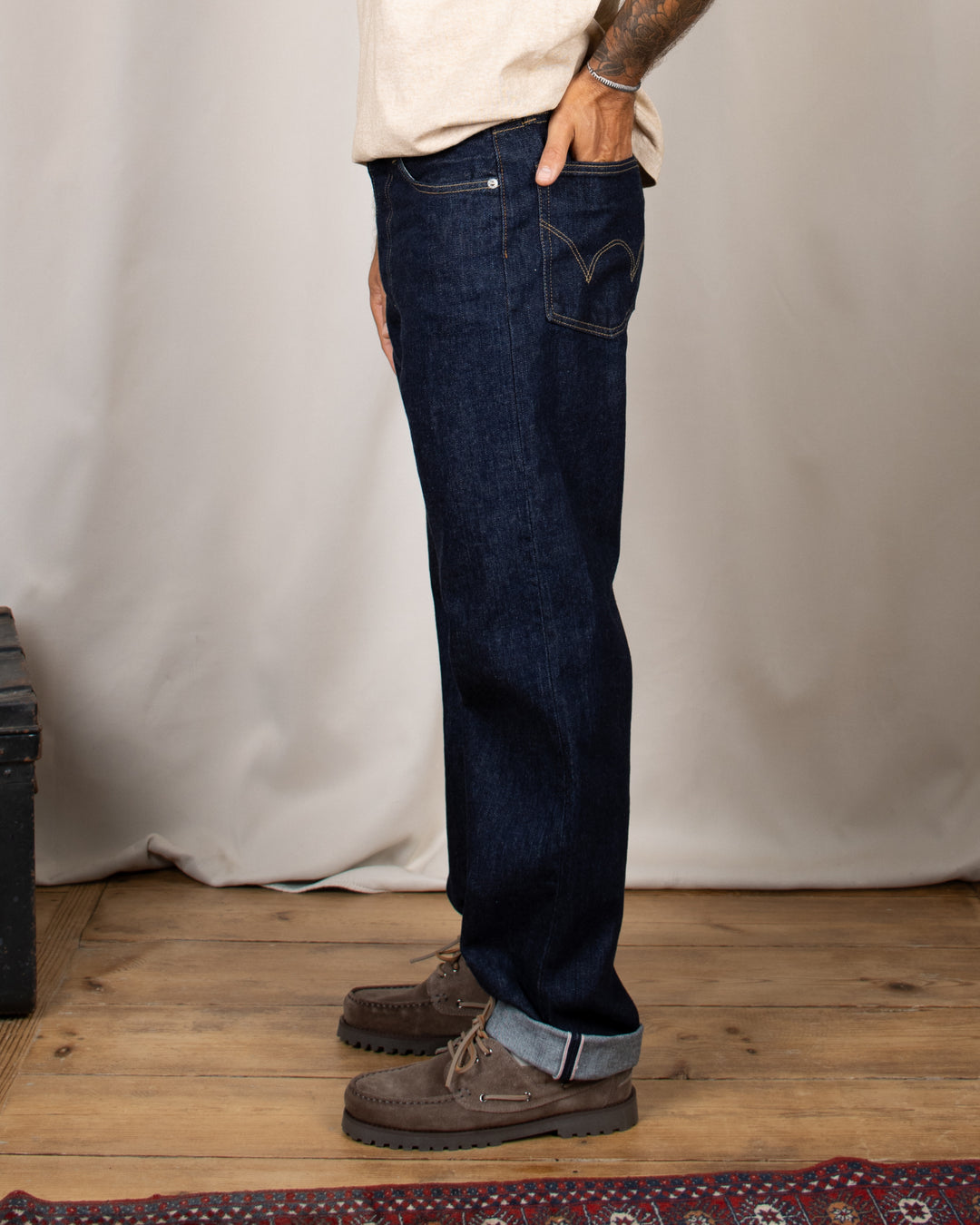 Loose Jeans Kurabo Red selvedge Blue Rinsed