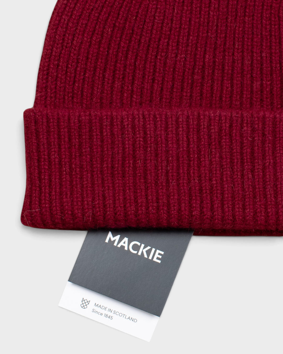 Bonnet Mackie Barra Hat Bordeaux, détail du revers