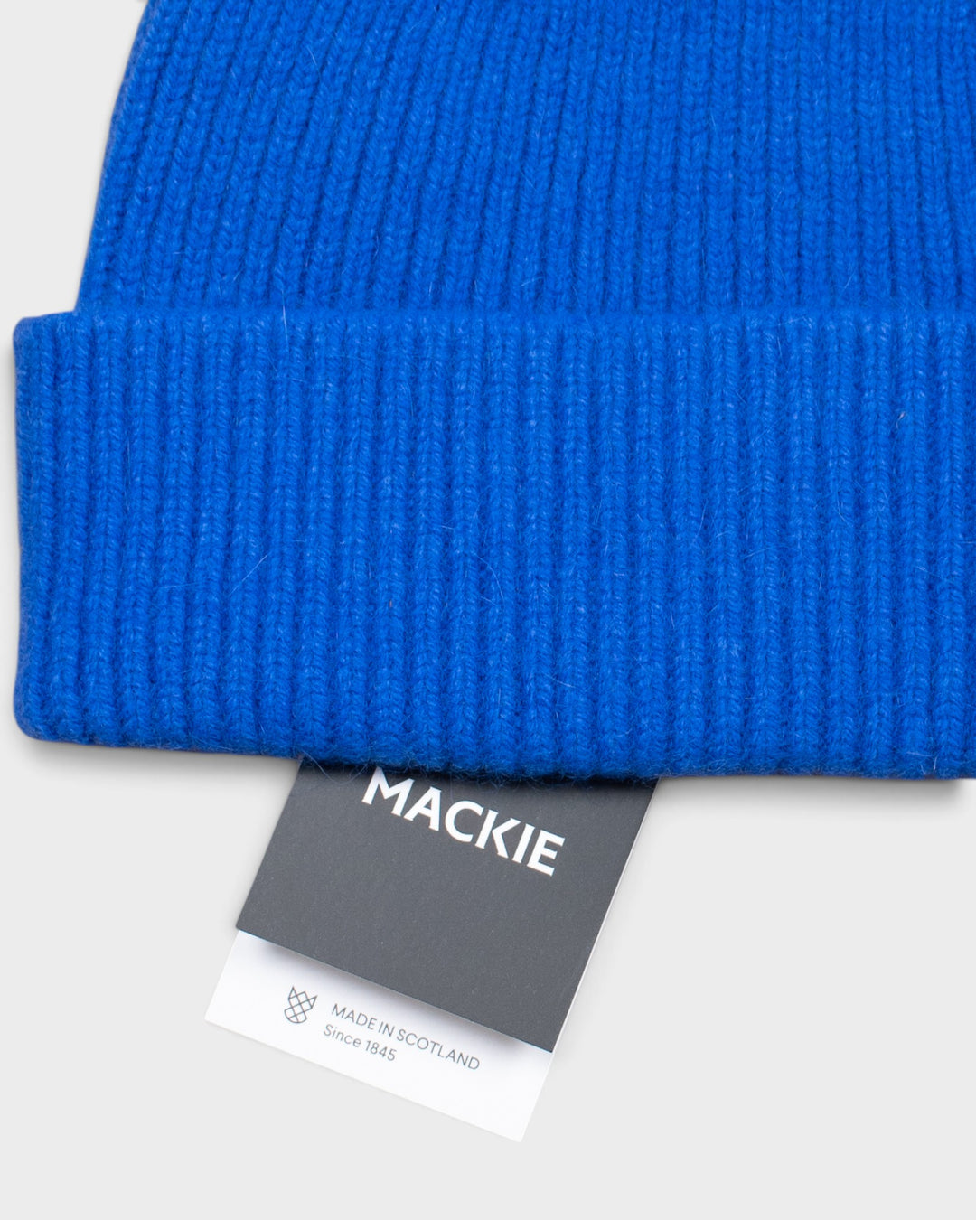 Bonnet Mackie Barra Hat Royal, détail du revers