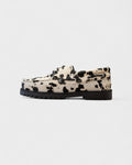 Ollie Boat Shoe Hairy Cow Leather