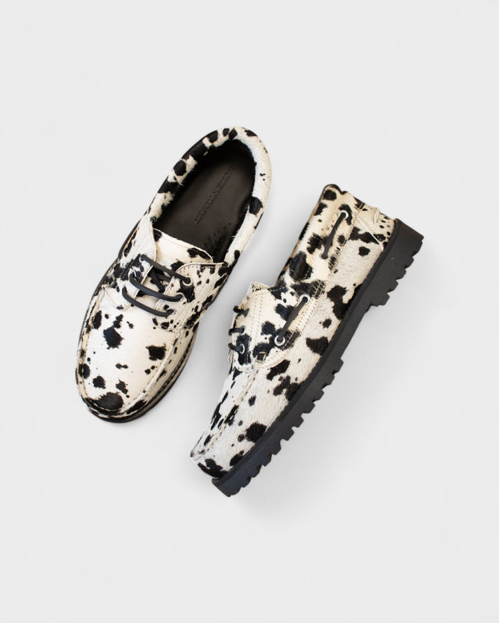 Ollie Boat Shoe Hairy Cow Leather