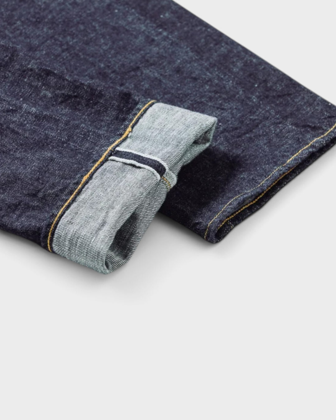 Jean Omoto Denim 0815 13.5oz Loose Fit One Wash Indigo - détail liseré selvedge