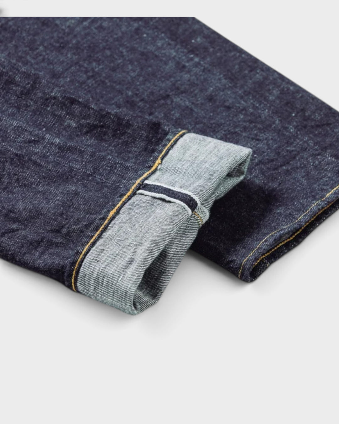 Jean Omoto Denim 0615 13.5oz Relax Fit One Wash Indigo - détail liseré selvedge