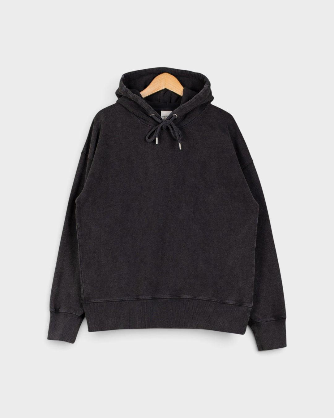 Hoodie Heavy Sweater Faded Black Parages, vue à plat de face