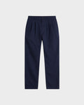 Double Pleats Twill Pants Navy