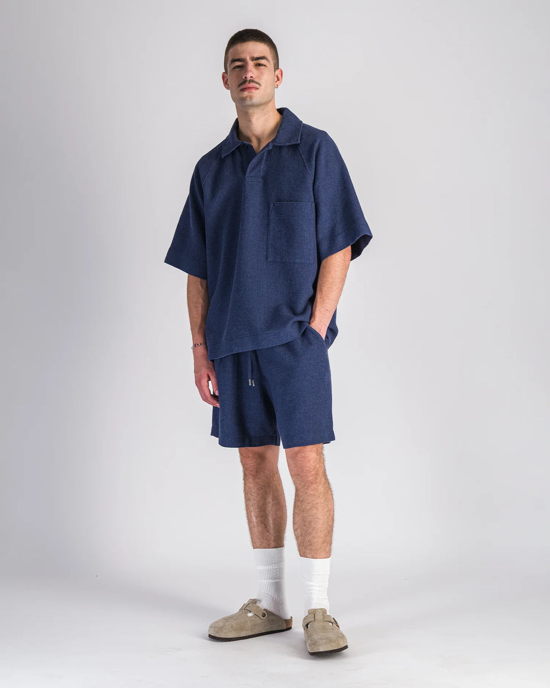 Waffle Bermudas Blue