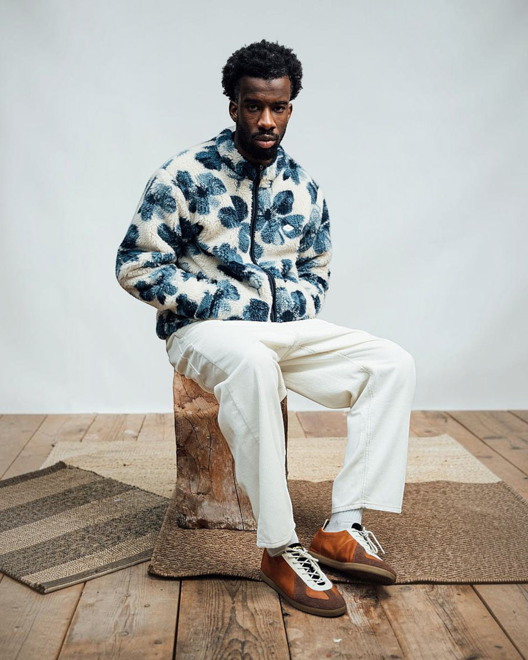 Polar Jacket Fiori Blu Wooden - vue 5