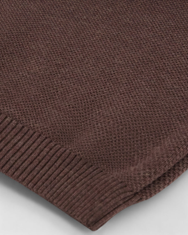 Pull Youri Col Rond Marron