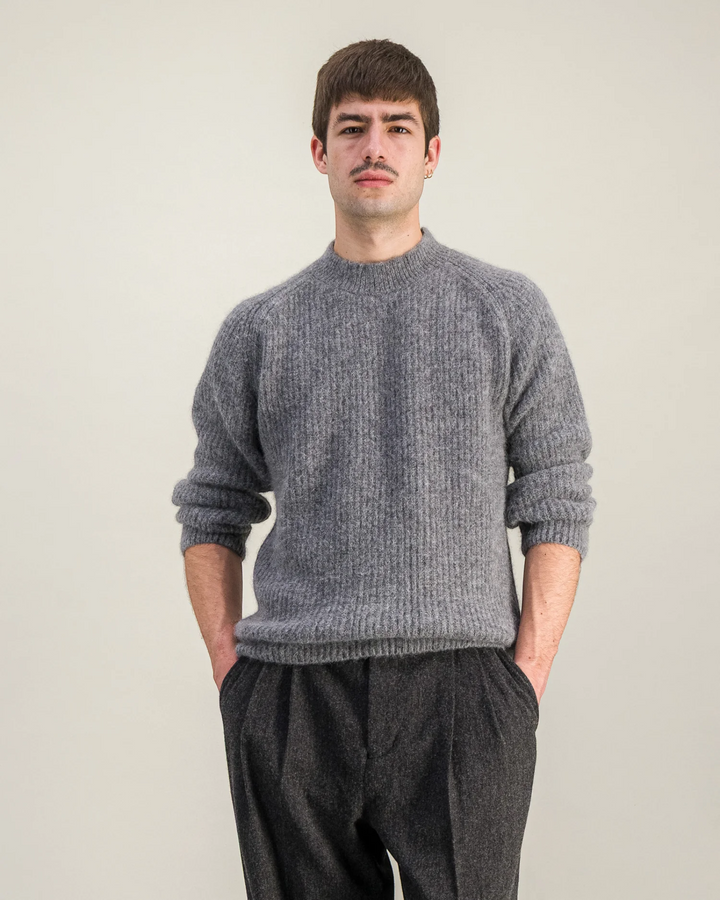 Halo Jumper Grey Mel Parages, vue portée trois-quarts