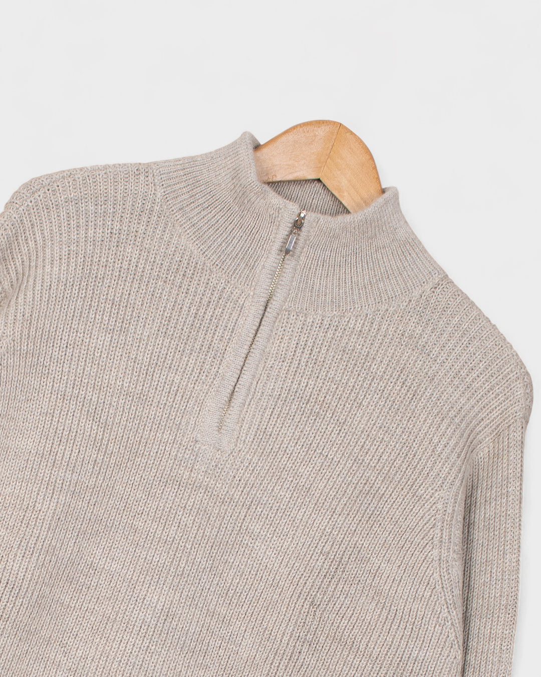 Pull Plato Col Camionneur Alpaga Brouillard