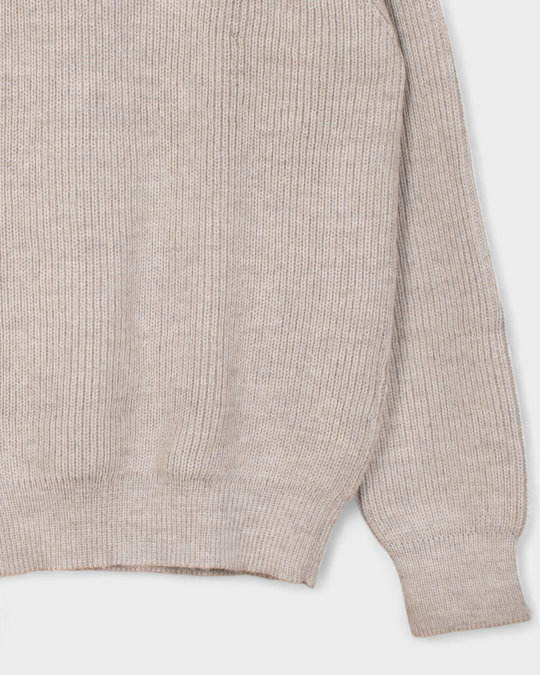 Pull Plato Col Camionneur Alpaga Brouillard