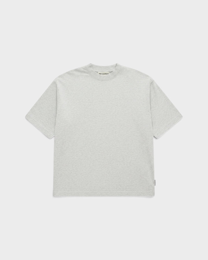 Regards Cozy Oversize Tee Light Grey Melange — vue de face
