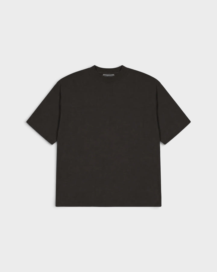 Regards Heavy Oversize Tee Espresso Washed — vue de face