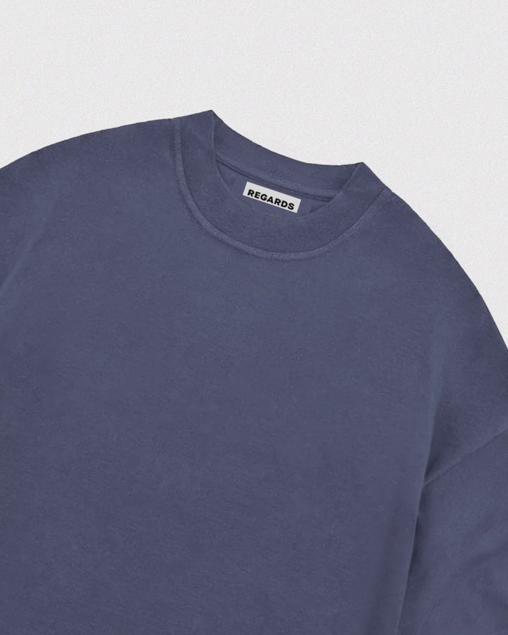 Heavy Oversize Tee Purple Washed