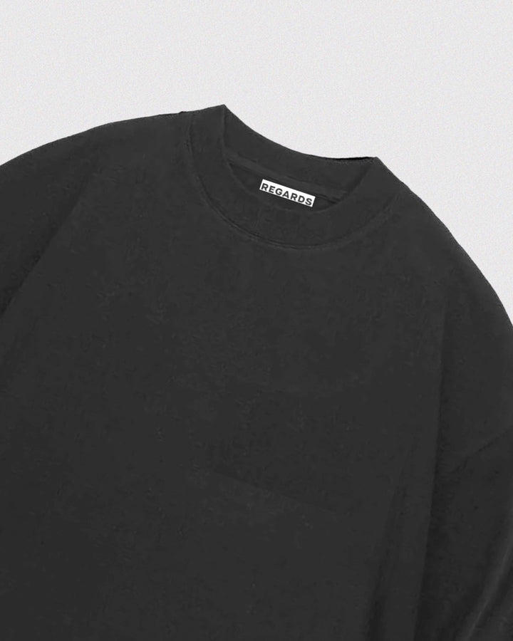 Heavy Oversize Tee Black Washed
